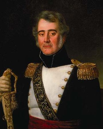 Jean joseph Taillasson A portrait of Brigadier General Jean Baptiste Plauche by Jean Joseph Vaudechamp France oil painting art